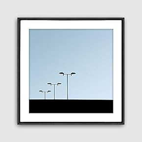 Framed Canvas Wall Art Geometric Building Canvas Prints Home Artwork Decoration for Living Room,Bedroom - 16x16 inches