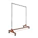 Commercial Garment Rack (Z Rack) - Rolling Clothes Rack, Z Rack With KD Construction With Durable Square Tubing, Commercial Grade Clothing Rack, Heavy Duty Chrome Commercial Garment Rack - Orange primary