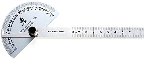 Shinwa 62480 No.19 Protractor with Halfround Base by tyzacktools