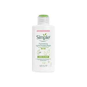 Simple-Kind-To-Skin-Hydrating-Light-Moisturiser-125-ml Simple Kind to Skin Hydrating Light UK’s #1 Facial Skin Care brand* Moisturiser for 12-hour Moisturisation,125 ml (Pack…
