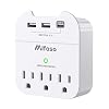 Multi Plug Outlet Extender, USB Wall Charger, Surge Protector with 3 Outlet Extender 3 USB (USB-C 3.1 A 2 USB-A), Wall…