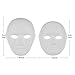 Outgeek DIY Mask, White Mask Paintable Paper Mask White Plain Mask for Mardi Gras (12 Male+12 Female