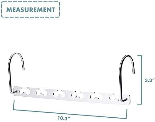 DECOZY-Magic-Clothes-Hangers-Smart-Closet-Saver-Pack-of-6--Heavy-Duty-Chrome-Steel-Space-Saving-Wonder-Hanger-Wardrobe-Organizer-System-for-Wrinkle-Free-Organization