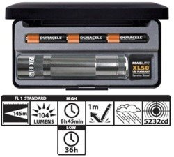 MagLite AAA XL50 3-Cell Flashlight Presentation Box, Gray