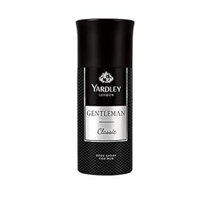 Yardley London Gentleman Classic Deodorant Body Spray For Men, 150ml