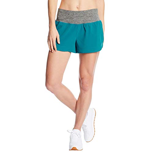 C9 Champion Women's 3.5" Knit Premium Running Shorts, Mermaid/Ebony