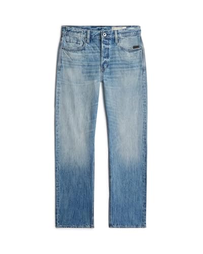 G-Star Men's Dakota Regular Straight Jeans, Colour Blue, Size: Waist 36, Inseam 34