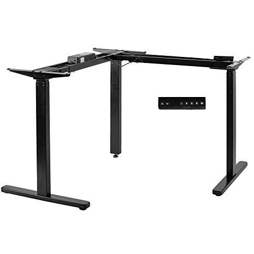 VIVO Electric MultiMotor Height Adjustable Corner 3 Leg Standing Desk