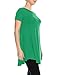 ALL FOR YOU Women's Short Sleeve Round Neck Flare Tunic Kelly Green XXX-Large