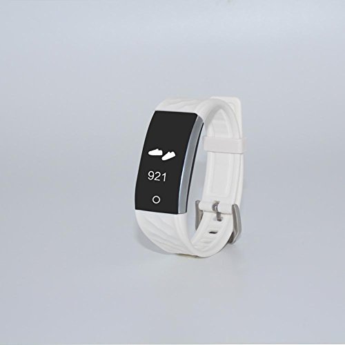 L@YC Smart Dynamic Monitoring Heart Rate Cycling Exercise Sleep Step Bluetooth Information Bracelet, White