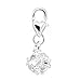 Sexy Sparkles Birthstone Dangle Charm Pendant for European Clip on Charm Jewelry with Lobster Clasp