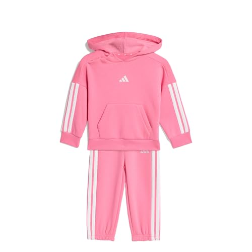 adidas Unisex Baby ESSENTIALS HOODED JOGGER, pink fusion/white, 12-18 Months
