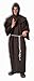 Forum Novelties mens Deluxe Hooded Monk Robe Adult Sized Costumes, Brown, One Size US