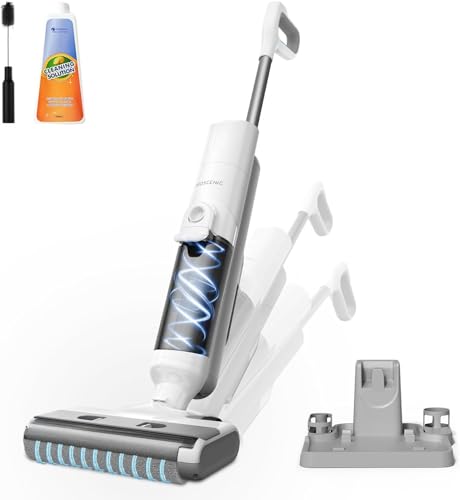 Proscenic F10 Ultra Cordless Vacuum Cleaner 3-in-1 Floor Cleaner for 60 Minute Solids and Liquids, Lightweight Vacuum Cleaner for Solids and Liquids 1.3L, Self Cleaning, Corner and Edge Cleaning