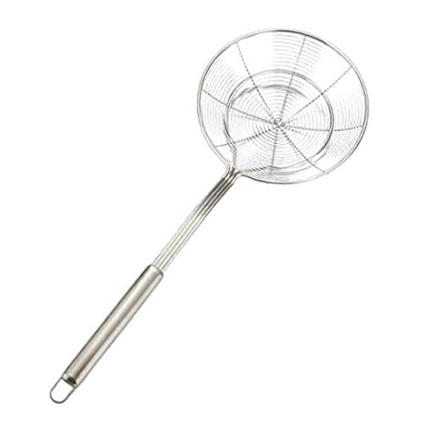 FLAMEER Schaumkelle Schaumlöffel Edelstahl Löffel Küche Sieb Schöpflöffel, Spülmaschinenfest - 20 cm