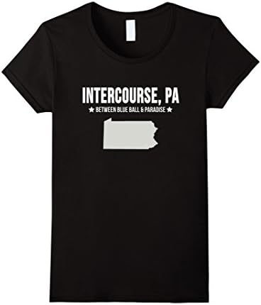 Womens Intercourse, PA Funny Shirt Small Black
