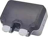 WCED Electrical Double Weatherproof Outdoor Switched Power Socket IP66 13A Grey view 4