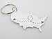 USA map keychain Long Distance Relationship keychain Choose your location States LDR Long Distance Love best friend family going away gift
