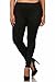 Women's Plus Size Basic Leggings (2X, BLACK)