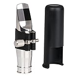 Yibuy Silver Jazz B-flat Alto Saxophone Mouthpiece