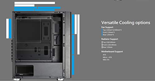 Montech Fighter 600 ATX Mid-Tower Computer Case/Pre-Installed Rainbow Fans4, High-Airflow, Full Mesh Panel, Pull-Out Glass, Hard Drive Installation, Magnetic Dust Filter/ATX, MicroATX, Mini-ITX - Thumbnail 7