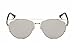 GMAT Retro Vintage Mirrored Aviator Sunglasses Metal Frame Classic Style (Silver Frame Silver, Grey)