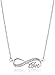 Amazon Collection 925 Sterling Silver AAA Cubic Zirconia Infinity Love Necklace, 18