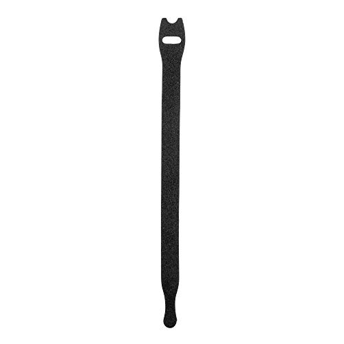 Starument Hook and Loop Cable Ties, Premium Industrial Grade and Reusable Fastening Cord Straps for Home, Office and Outdoors, Black, 50 Piece