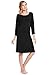 Del Rossa Women's Cotton Knit Nightgown, 3/4 Length Sleep Dress