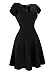 Heloise Women's A-Line Short Sleeve V-Neck Pleated Little Cocktail Party Dress