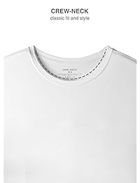 David Archy - Camiseta ajustada de fibra de bambú, cuello redondo y manga corta (Paquete de 3).
