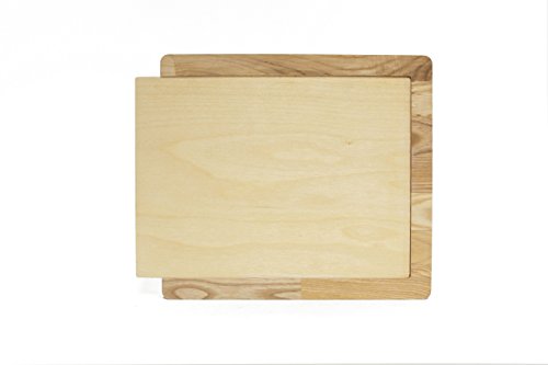 Wooden paper tray - Wooden paper holder - Size 13.5x11.2x1.5" Ash tree solid wood