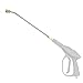 STYDDI High Pressure Power Washer Extension Wand, 30 Degrees Curved Rod, Undercarriage and Gutter Cleaner Attachment, 15 Inch Stainless Steel Angled Extension Lance, 1/4 Inch Quick Connect