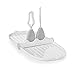 OXO Tot Breast Pump Parts Compact Drying Rack with Detail Brushes, Gray primary