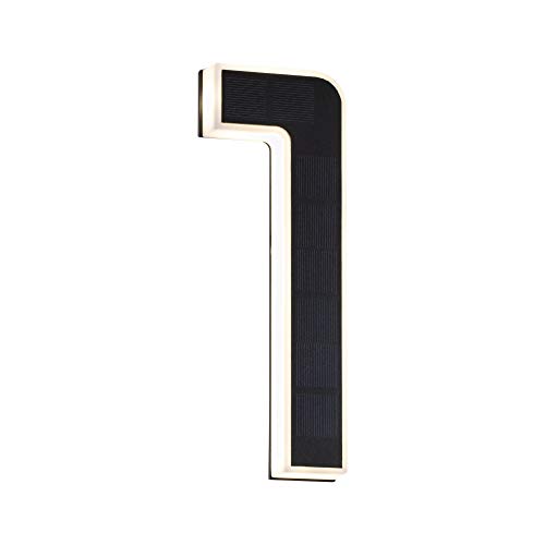 Paulmann 79842 LED Solar House Number 1 IP44 Warm White Replaceable Battery incl. 1x0.2 watt Solar luminaire Black Solar lamp Plastic Solar Light 3000 K
