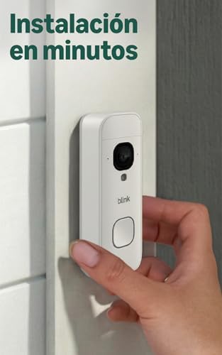 Videotimbre 2K+ con pilas (últ. generación) | Vista de cuerpo entero | Audio mejorado | IP65 | Pilas de larga duración | Instalación sencilla | Módulo de sincronización básico (blanco)