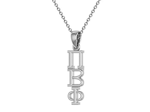 King GreekPi Beta Phi Necklace 18" - Sterling Silver