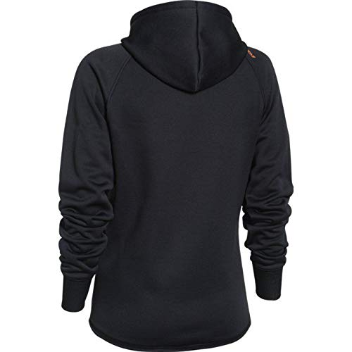 Under Armour Rival Hoodie - Women's Black / Fury / Cyber Orange Small