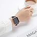 WFEAGL Compatible with Apple Watch Band 38mm 40mm, Waterproof Hybrid Genuine Leather Silicone Sweatproof Strap for iWatch SE & Series 6 5 4 3 2 1 Nike+ Sports Edition (Black+RoseGold)