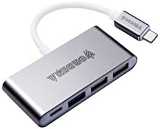 Wordima 4-in-1 USB-C Hub with Type C, USB 3.0, USB 2.0 Ports for New Apple MacBook 12" / 2017 MacBook Pro 13" 15" / ChromeBook Pixel (Space Grey)