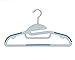 BriaUSA Dry Wet Clothes Hangers Amphibious Light Blue with Non-Slip Shoulder Design, Steel Swivel Hooks – Set of 10