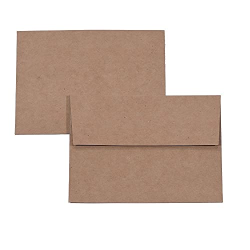 A7 Brown Kraft Paper Invitation 5 x 7 Envelopes - 50 Pack,Self Seal,For ...