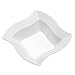 WAVEWARE PLASTIC PARTY DISPOSABLE BOWLS | 12 Ounce White Hard Square Wedding Soup Bowls, 20 Ct | Elegant & Fancy Heavy Duty Hard Party Supplies Plates for all Holidays & Occasions