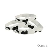 Cow Print Rubber Bracelets - 12 ct
