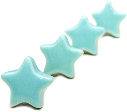 Lovely Blue Star Shaped Ceramic Door Knobs Drawer Pulls From