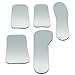 Omonic 5Pcs/Set 2 Sided Dental Occlusal Photographic Mouth Mirror Rhodium Dental Plated Glass Intraoral Photo Reflector
