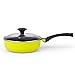 Cook N Home Nonstick Ceramic Coating Die Cast Deep Saute Stir Fry Pan Wok Pan with Lid, 3 quart/9.5