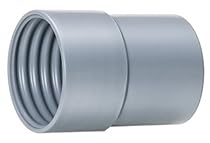 Hi-Tech Duravent Vac-U-Lok Series PVC Threaded Cuff, Grey, 1-1/4