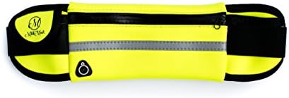Running Belt Waist Pack Phone Holder Fanny Pack for Women & Men Reflective Water Resistant fits most cell phones including iphone plus and Samsung Galaxy - MitchMack - Fluorescent Yellow