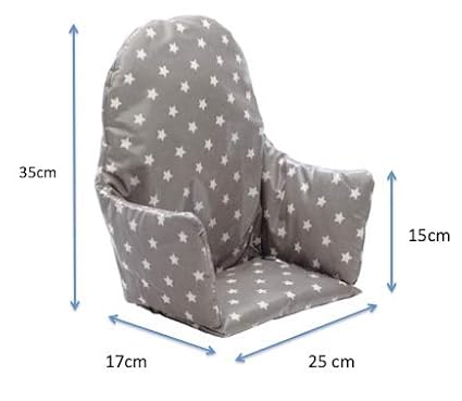 Also Fits Ikea Blanes And Bebe Style 2 In 1 Classic High Chairs Soft Grey Stars Easy To Fit And Fully Wipe Clean Ikea Antilop Highchair Cushion Baby Highchairs Booster Seats